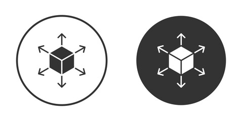 Distribution box icon clipart element. stroke art design graphics