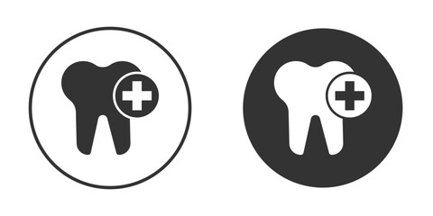 Dental insurance icon clipart element. stroke art design graphics
