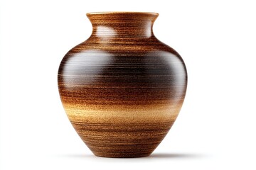 Elegant decorative vase with a wood-grain pattern.