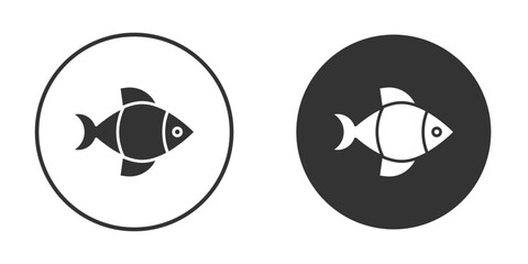 Clown fish icon clipart element. stroke art design graphics