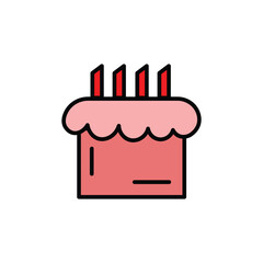 vector illustration of sweet cake