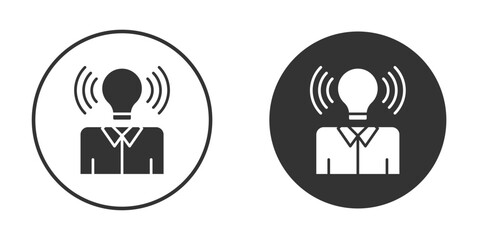 Brand awareness icon clipart element. stroke art design graphics