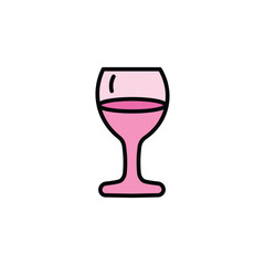 pink whiskey in a glass