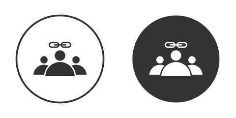 Affiliate link icon clipart element. stroke art design graphics