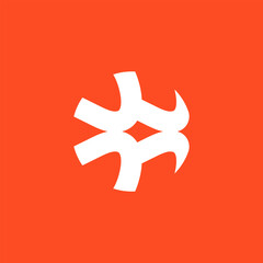 Street Wear logotype, letter K with Rose combination, logo design template element, vector illustration