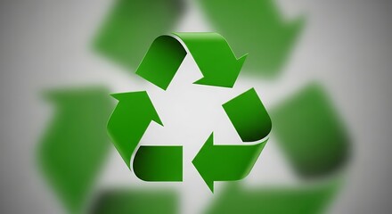 Obraz premium Conceptual Green Recycling Symbol Illustration for Environmental Awareness and Sustainability