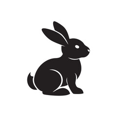 Obraz premium black rabbit silhouette images