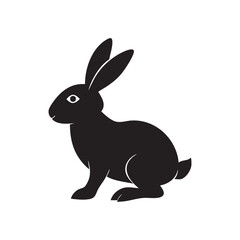 Fototapeta premium black rabbit silhouette images
