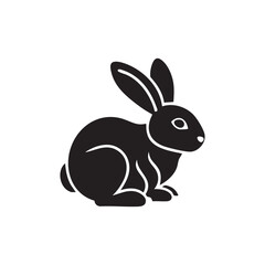 Obraz premium black rabbit silhouette images