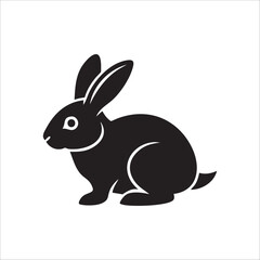 Obraz premium black rabbit silhouette images