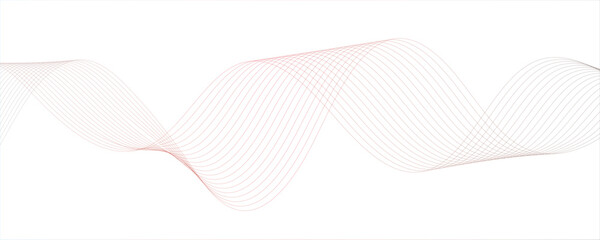 Abstract lines on a white background with a dynamic waveBackground lines wave abstract stripe design. Creative line art. pink waves with lines. Vector waves background. Curved wavy line.