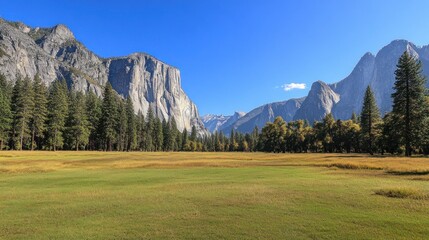 Mountain valley meadow landscape