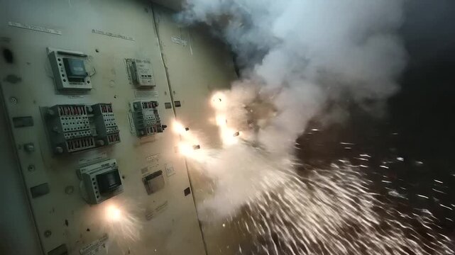 Electrical Sparks During Maintenance Work on a Panel
