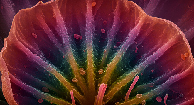 Micro View of Petal Layering in Ligulate Flower