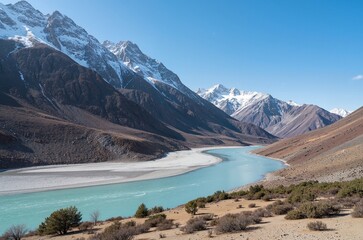 Majestic Himalayan River Landscape
