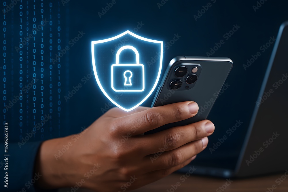 Leinwandbilder cyber security concept. protect user privacy network and private data access with padlock icon.