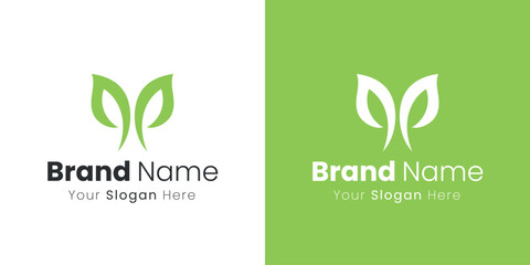 Modern Logo Design Representing Nature and Growth with Abstract Leaves