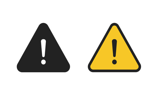 Warning Signs Black and Yellow Triangles