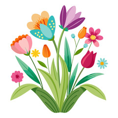 bouquet of colorful tulips