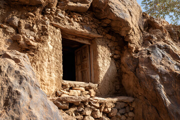 An ancient rural home featuring a window
