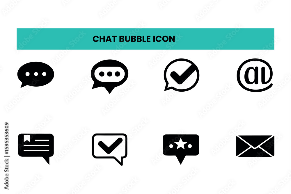 Poster set of outline icons related to chat bubble icon. linear icon collection. editable stroke. vector il