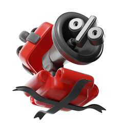 Announcement with gifts and offers. 3d illustration.