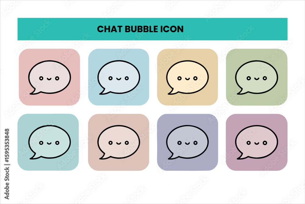 Poster set of outline icons related to chat bubble icon. linear icon collection. editable stroke. vector il