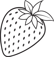 Doodle of sweet strawberry vector icon
