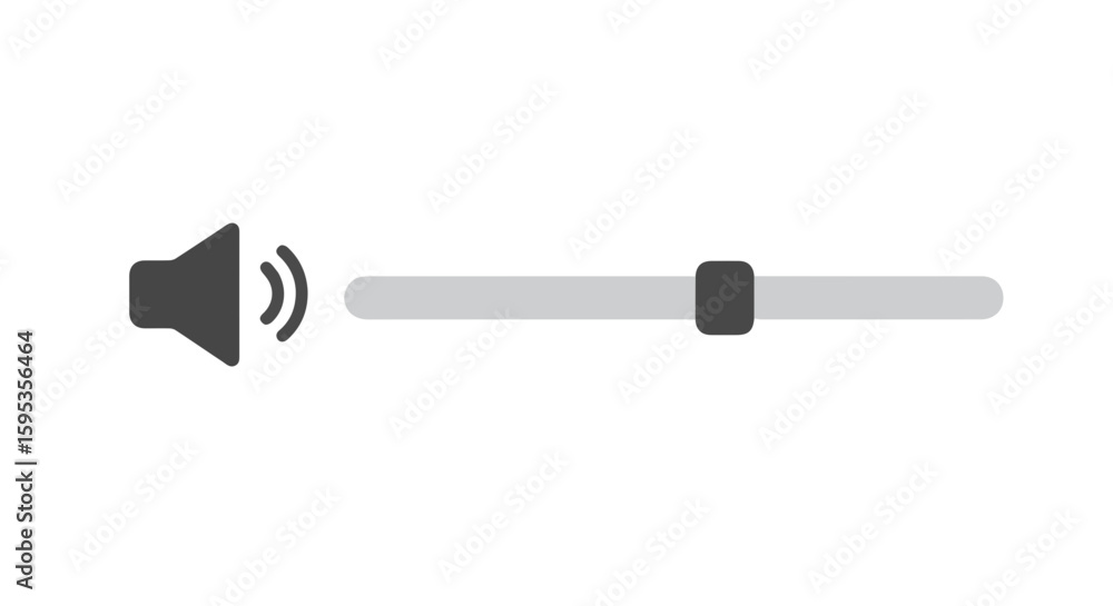 Poster audio control interface illustration displaying sound adjustment and volume settings