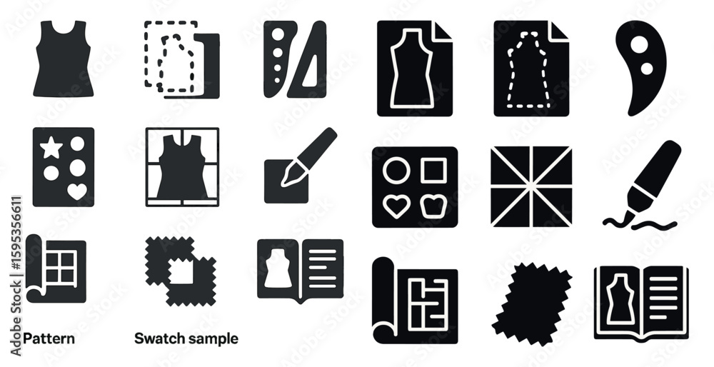 Poster pattern. swatch sample. sketch. design