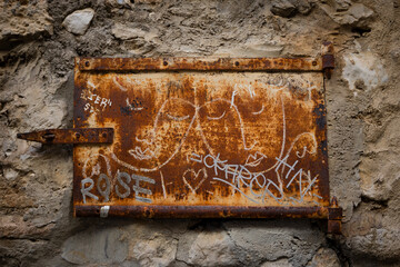 Photograph of graffiti in Saint Paul de Vence, France