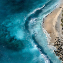 Fototapeta premium aerial view of the beach
