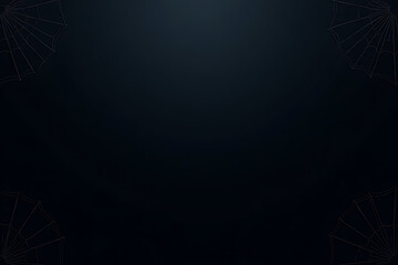 Dark blue background with spiderwebs in each corner Halloween themed graphic design with empty space for text or content