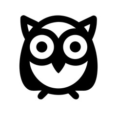Cute Owl Icon Vector Art Illustration for Website Graphics A minimalist Owl for Website and Application design asset