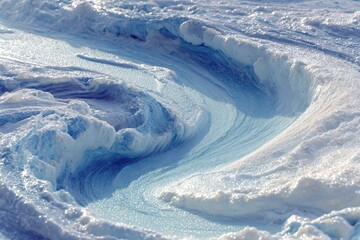  Sea foam patterns on white background, swirling motion and soft bubbles forming intricate natural textures in frozen ocean detail.