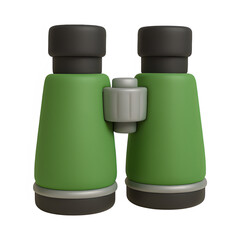 3d binoculars icon isolated on transparent background. exploration or observation concept