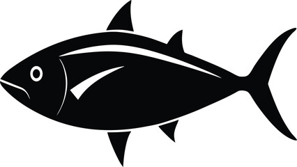 Bonito silhouette vector art illustration