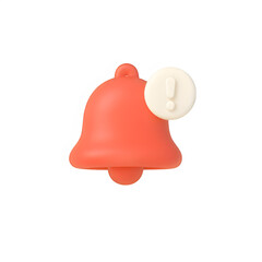 3d bell with question mark icon isolated on transparent background. alert or inquiry concept