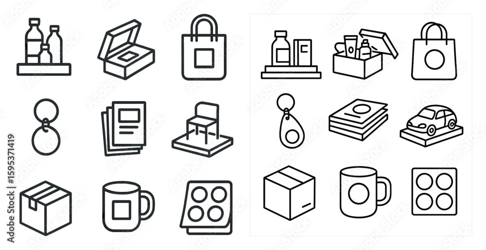 Poster the image displays a collection of various icons, each representing a different item. these icons in