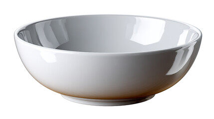 Ceramic Bowl: A pristine ceramic bowl, showcasing its smooth surface and clean lines, perfect for displaying and serving food.