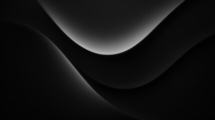 Elegant abstract background with smooth black and gray waves. Modern, minimal, and sophisticated design