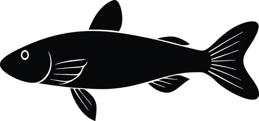 Kribensis silhouette vector art illustration