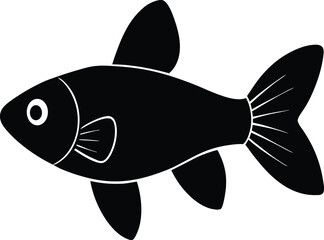 Platy Silhouette Vector Art Illustration