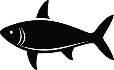 Rainbow Shark Silhouette Vector Art Illustration