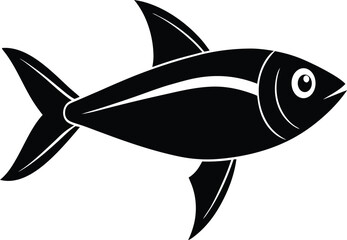 Scissortail Dartfish Silhouette Vector Art Illustration