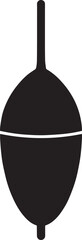 Fishing Float Silhouette Vector Format – Black Fishing Equipment Illustration