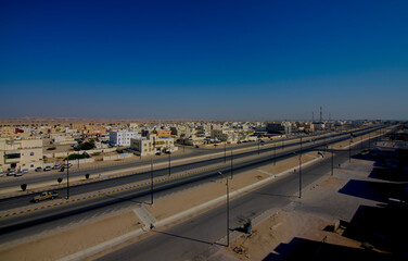 Aerial view of Duqm city, Oman