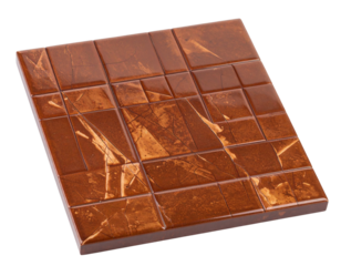 Angled Close-Up of Cracked Glaze Tile with Deep Earthy Tones and Matte Finish, PNG