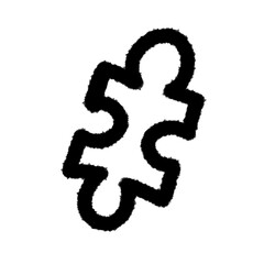 jigsaw png outline cute cartoon drawing freehand and handwrite design clipart and kwaii doodle element