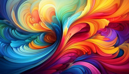 vibrant abstract design of swirling flowing colors dynamic interplay of hues evoking energy and motion